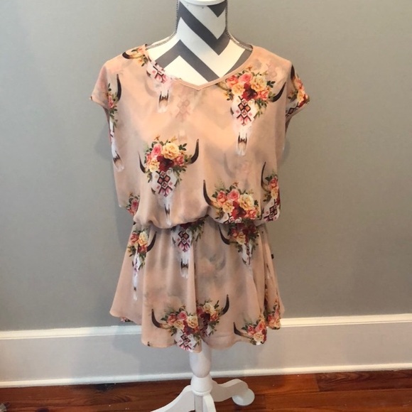 Show Me Your MuMu cow skull romper - Picture 2 of 5